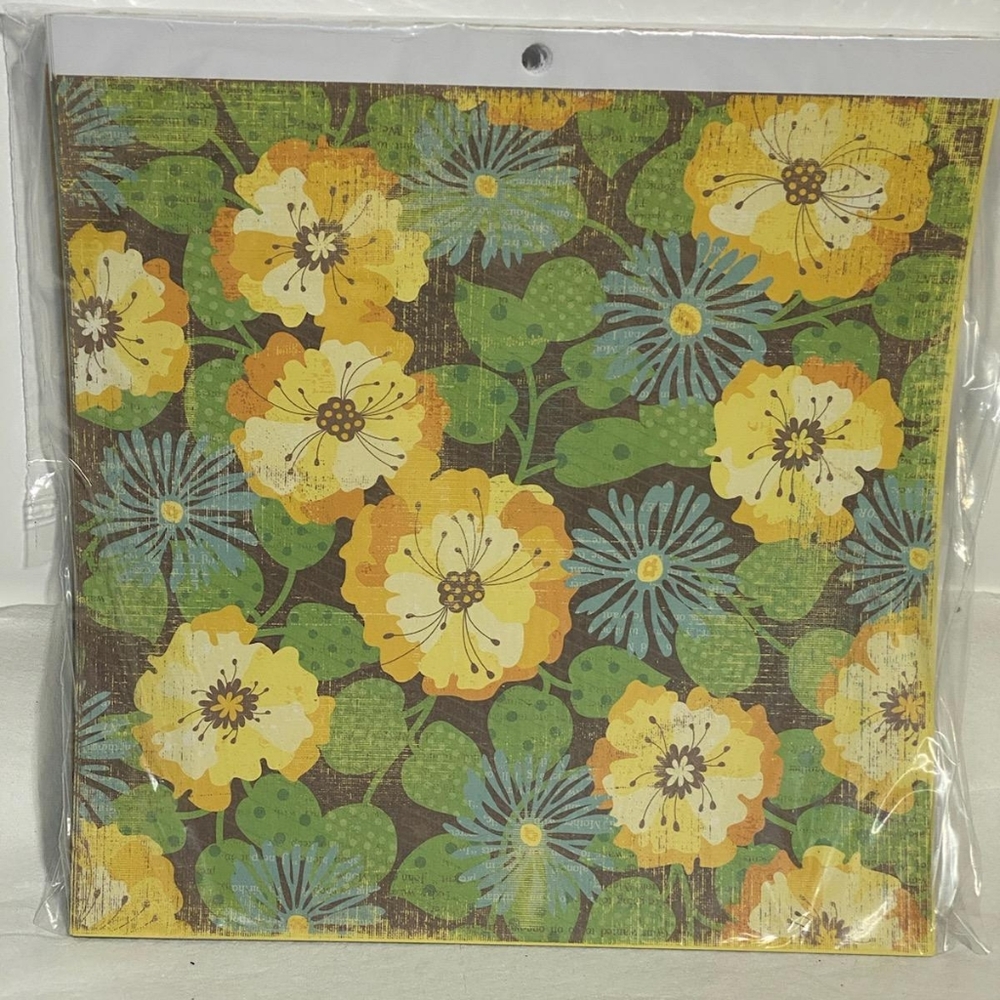 Bright Floral Assortment Paper Pack, 12” x 12”